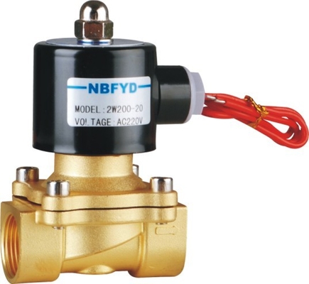 شیر برقی فشار قوی برنجی 220 ولت مهر و موم NBR VITON EPDM برای روغن هوای گاز آب